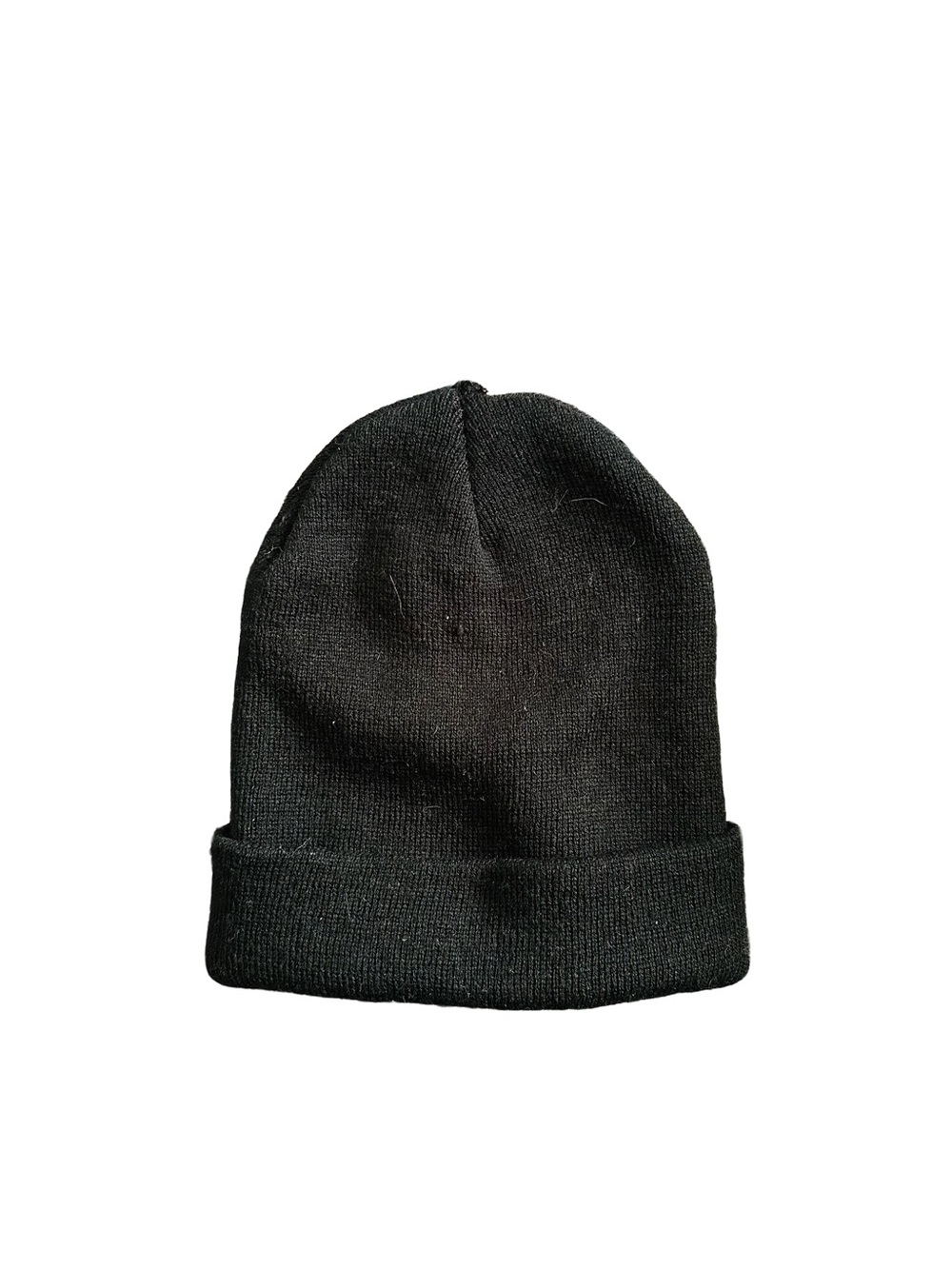 Black Knit Beanie with Orange Embroidered Logo - Picture 2 of 3